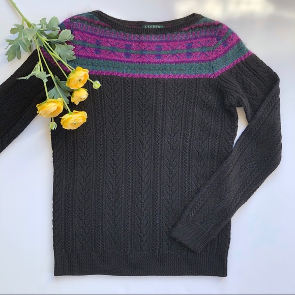 Lauren Ralph Lauren Sweaters - Ralph Lauren Wool-Blend Cable Knit Sweater